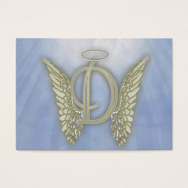 Brev D Angel Monogram Visitkort (Framsidan)