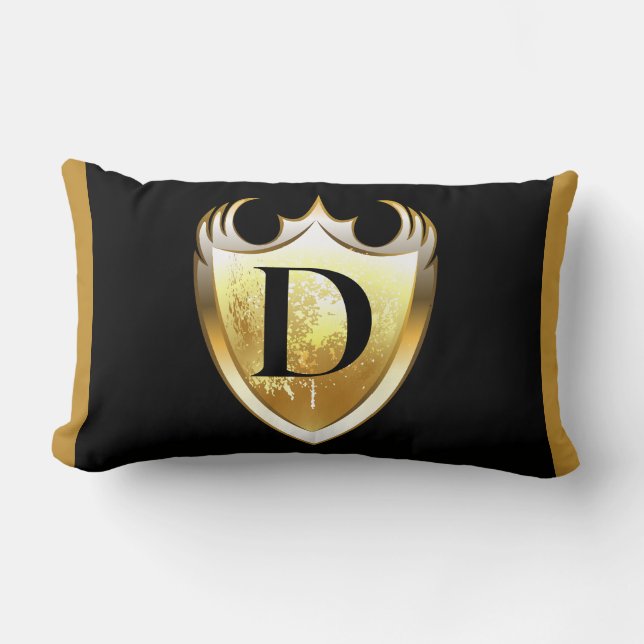 Brev D Capital Alphabet Lumbarkudde (Framsida)