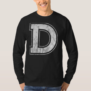Brev D Capital Alphabet Monogram Initial T Shirt