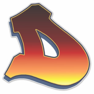 Brev D - flammärke Klistermärken