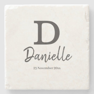 Brev D, första personligen namn och datumknapp Stenunderlägg