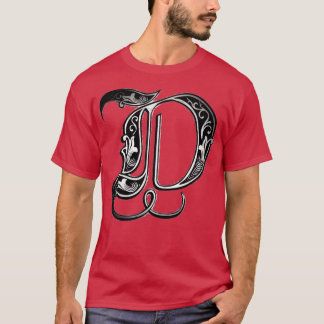 Brev D Gammalt engelskt teckensnitt T Shirt