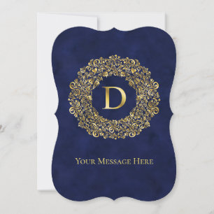 Brev D golden Damask Pattern