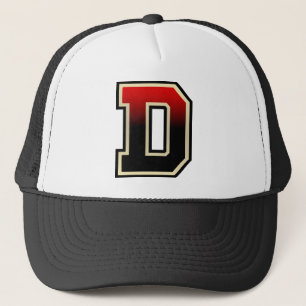Brev "D" märka med sina initialer Keps