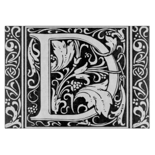 Brev D Medieval Monogram Art nouveau