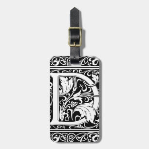 Brev D Medieval Monogram Art nouveau Bagagebricka