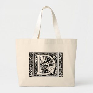 Brev D Medieval Monogram Art nouveau Jumbo Tygkasse