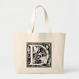 Brev D Medieval Monogram Art nouveau Jumbo Tygkasse