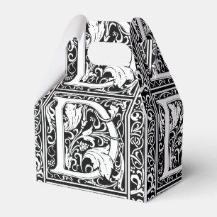 Brev D Medieval Monogram Art nouveau Presentaskar
