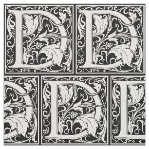Brev D Medieval Monogram Art nouveau Tyg