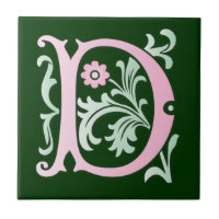 Brev D Monogram Fleur de lis