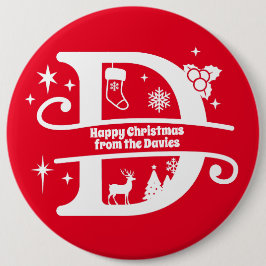 Brev D Monogram första familjen Namn Hälsning Knapp