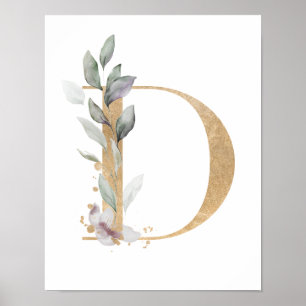 Brev D Monogram Poster