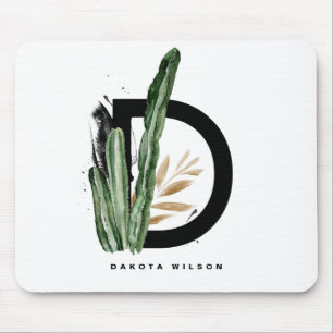 Brev D Monogram   Tropiska aktuariens Personlig Musmatta