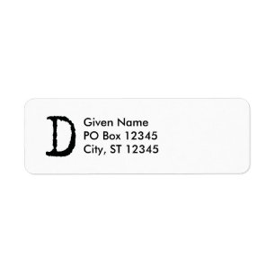 BREV D RETURADRESS ETIKETT