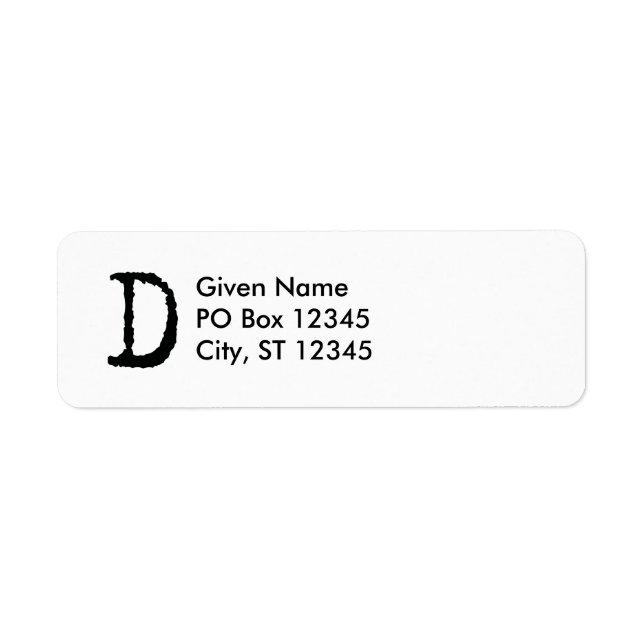 BREV D RETURADRESS ETIKETT (Framsidan)