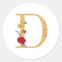 BREV d Runt Klistermärke