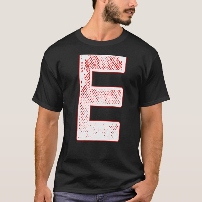 Brev E-alfabet - inledande Brev E mo T Shirt (Framsida)