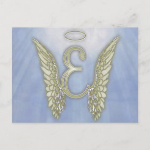 Brev E Angel Monogram Vykort