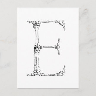 Brev E Bone Initial Vykort