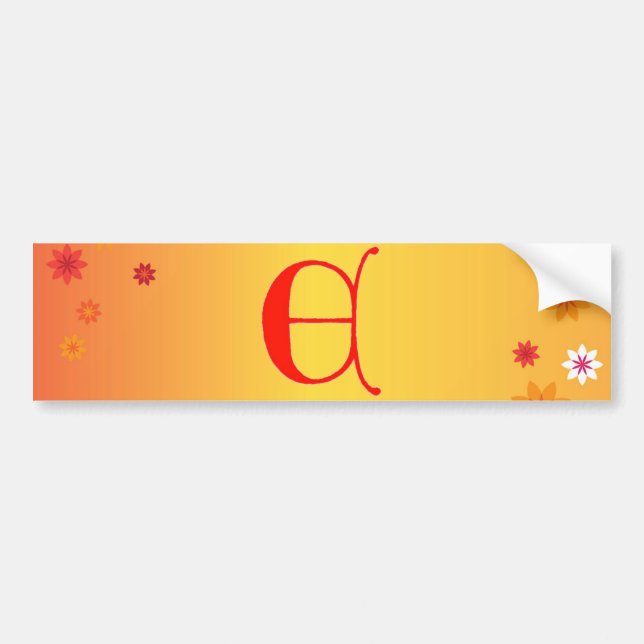 Brev E Bumper Sticker Bildekal (Framsidan)