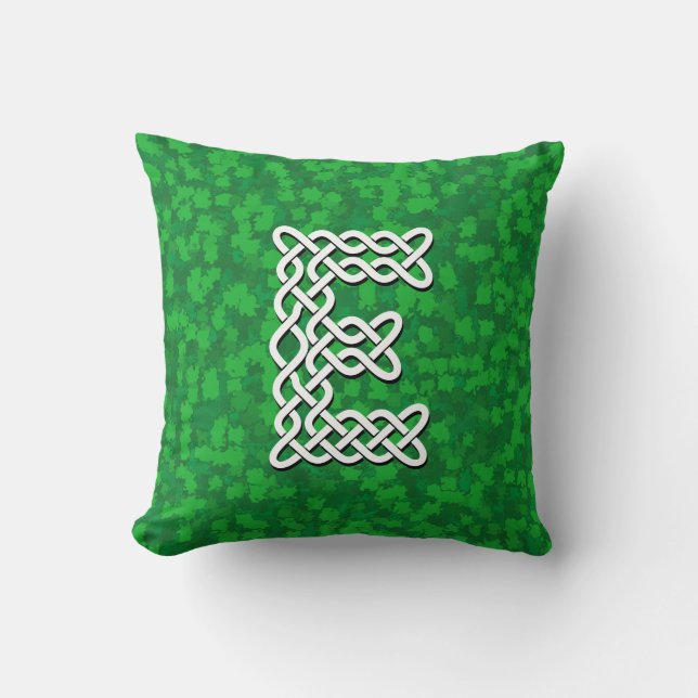Brev E Celtic Knot Alphabet Kudde (Framsida)
