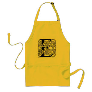 Brev E Celtic Knot Vintage Monogram Förkläde