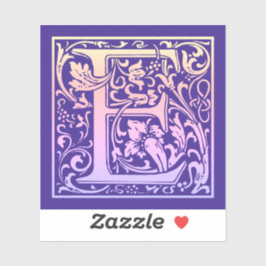 Brev E Färgfull Vintage första Brev-övertoning Klistermärken