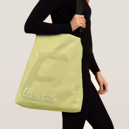 Brev "E", första personligen, modernt monogram Axelväska