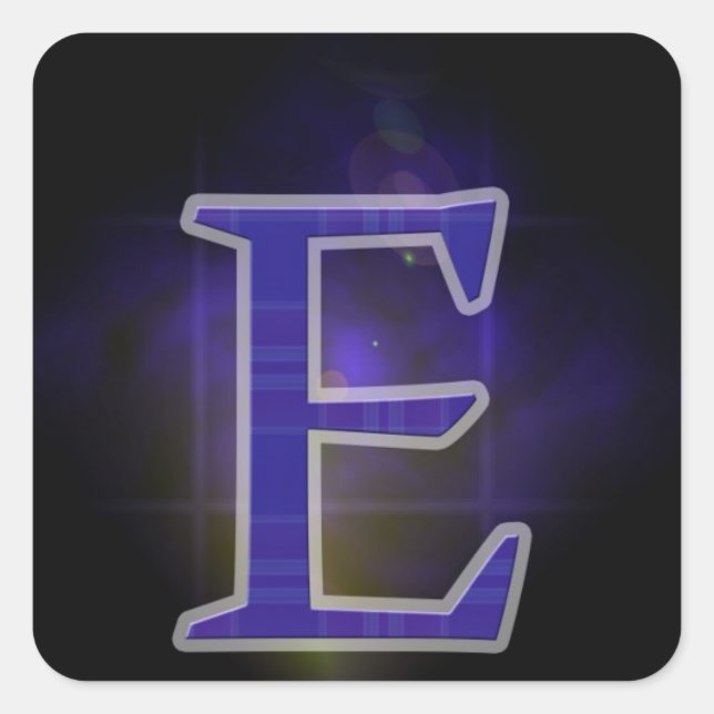 Brev E Fyrkantigt Klistermärke (Framsida)