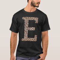 brev E leopard-skalet mönster initialt namn m