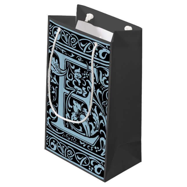 Brev E medeltida monogram Art Nouveau (Baksidan Vinklad)