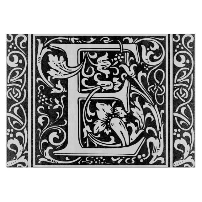 Brev E Medieval Monogram Art nouveau (Framsidan)