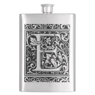 Brev E Medieval Monogram Art nouveau Fickplunta