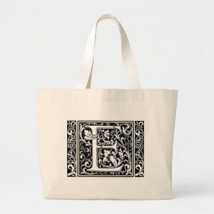 Brev E Medieval Monogram Art nouveau Jumbo Tygkasse