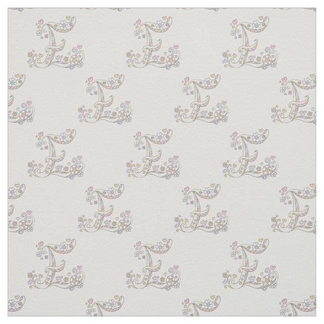 Brev E monogram dekorativ anpassningsbar Tyg (Prov)