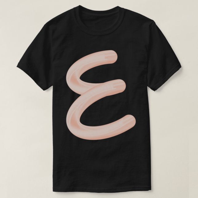 Brev E Monogram E T Shirt (Design framsida)