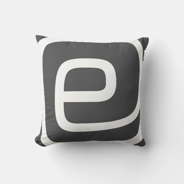 Brev E Monogram Kudde (Framsida)