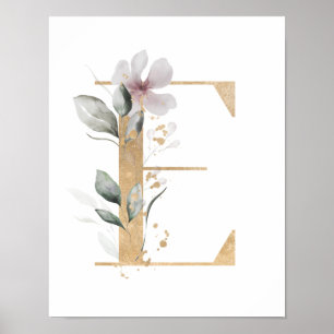 Brev E Monogram Poster