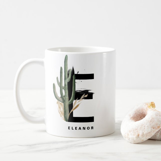Brev E Monogram | Tropiska aktuariens Personlig Kaffemugg (Med munk)