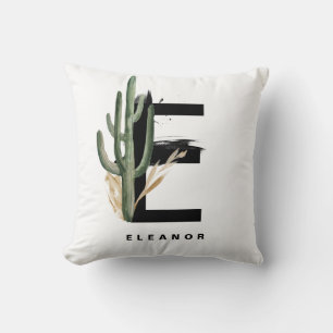 Brev E Monogram Tropiska aktuariens Personlig Kudde