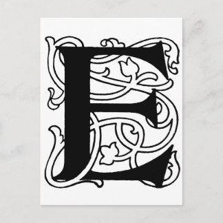 Brev E Monogram Vykort