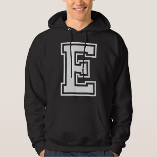 Brev E Namn, ursprungligt Alphabet Monogram Hoodie