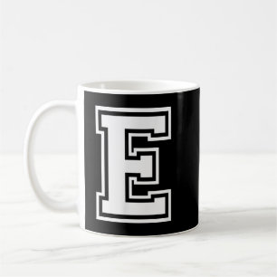 Brev E Namn, ursprungligt Alphabet Monogram Kaffemugg