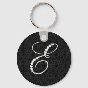 Brev E Sparkling Diamonds-Monogram Nyckelring