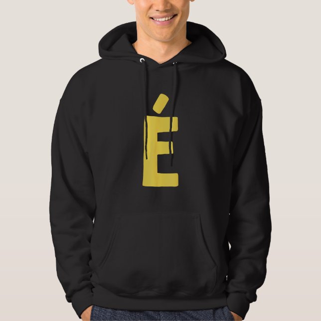 Brev É stor och djärv i gult Hoodie (Framsida)