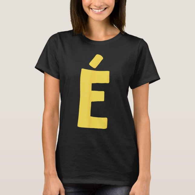 Brev É stor och djärv i gult T Shirt (Framsida)