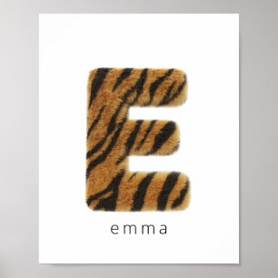 Brev E tiger päls Poster