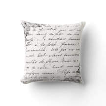 Brev efter konstruktion av dekorativ kudde av Somm