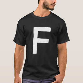 Brev F Alphabet Initial Monogram T Shirt